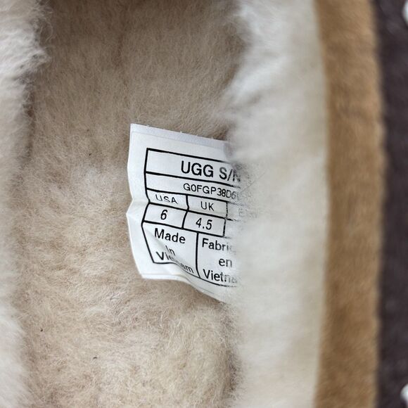 UGG Tasman Women’s Slippers in Chestnut 5955-CHE Size 6 Slip On Lined Shoes - Picture 8 of 9